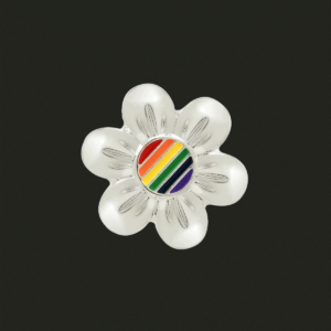 Rainbow Flower Pin